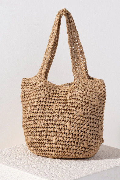 natural straw tote