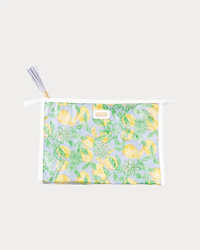 (Lilly Pulitzer) Oversized Pouch-Make Lemonade