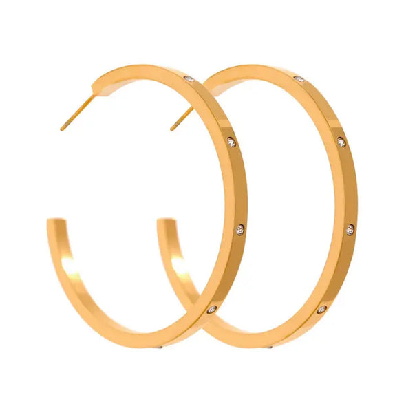 The Jordan Rhinestone Hoop-Gold