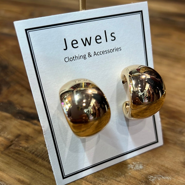 small gold chunky earrings 