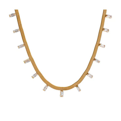 The Baguette Necklace-Gold