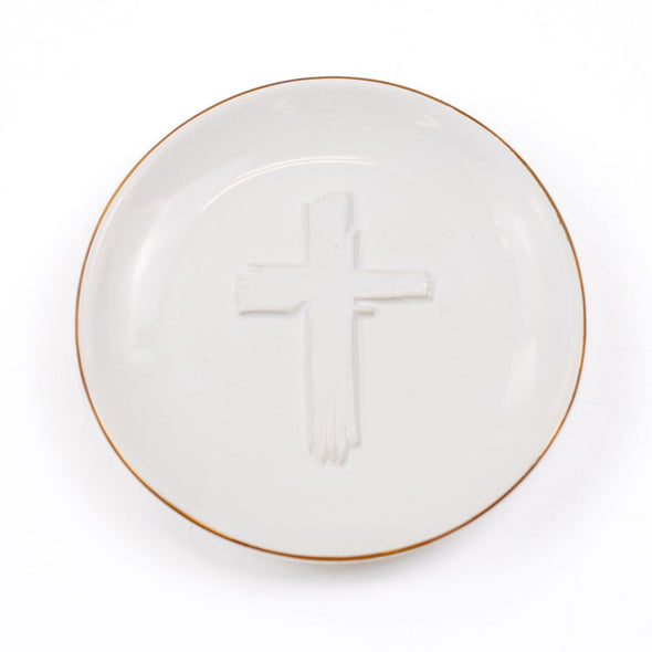 Cross Embossed Trinket Dish