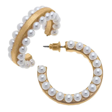 The Ashlynn Pearl Studded Hoops