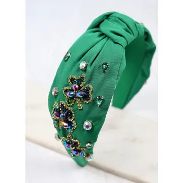 Press Your Luck Shamrock Headband-Green