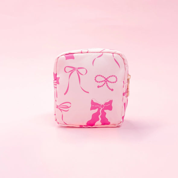 The Pink Bow Cosmetic Pouches- small