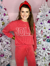 red jolly pant and long sleeve set