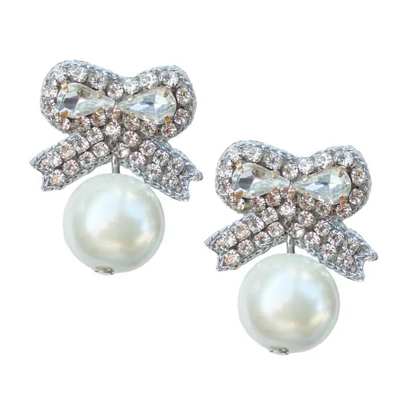 The Collette Bow Pearl-Silver