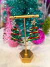 Glitter Christmas Tree Earrings
