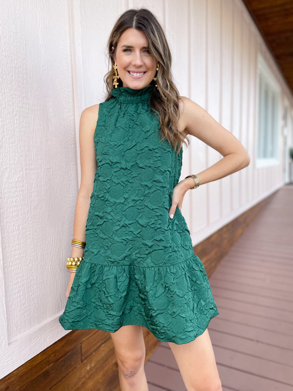 Green THML dress with texture