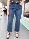 dark wide leg denim 