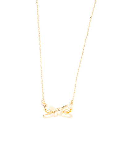 gold bow necklace 