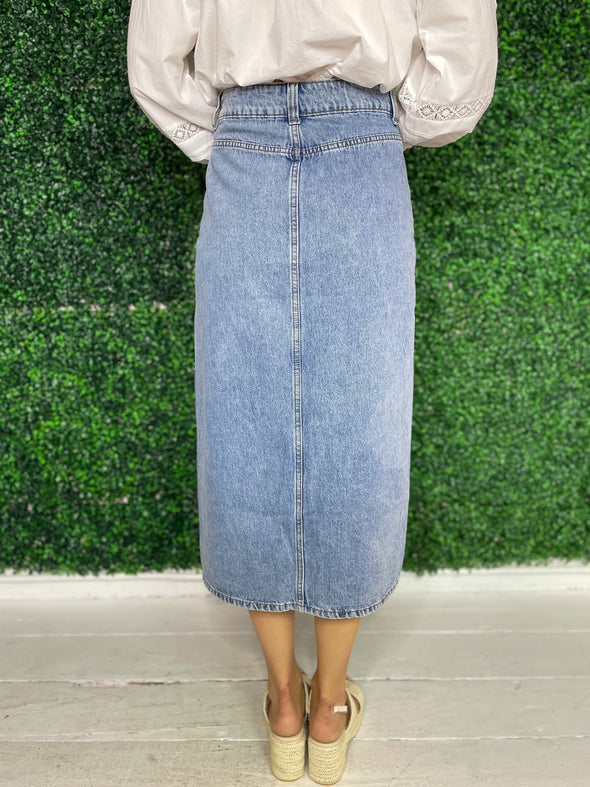 back of jean skirt 