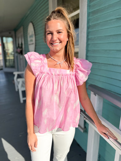 The Emmy Printed Top-Pink