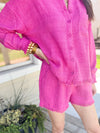 pink tweed short set at Jewels boutique Corpus Christi 
