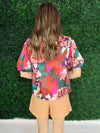 back of THML pink floral top 
