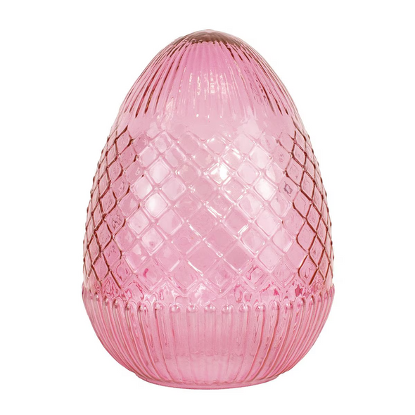 Annelise Glass Egg Large-Pink