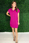short magenta dress