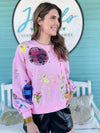 disco ball skeleton sweatshirt