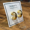 Jewels chunky gold hoop 