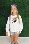 flower football sweatshirt by queen of sparkles