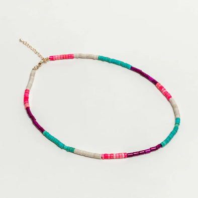 The Tulum Necklace-Pink and Purple