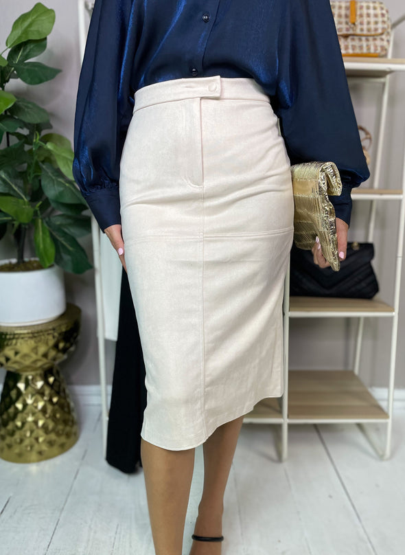 (THML) The Tryna Suede Skirt
