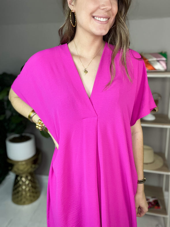 hot pink caftan 