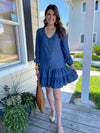 short denim dress