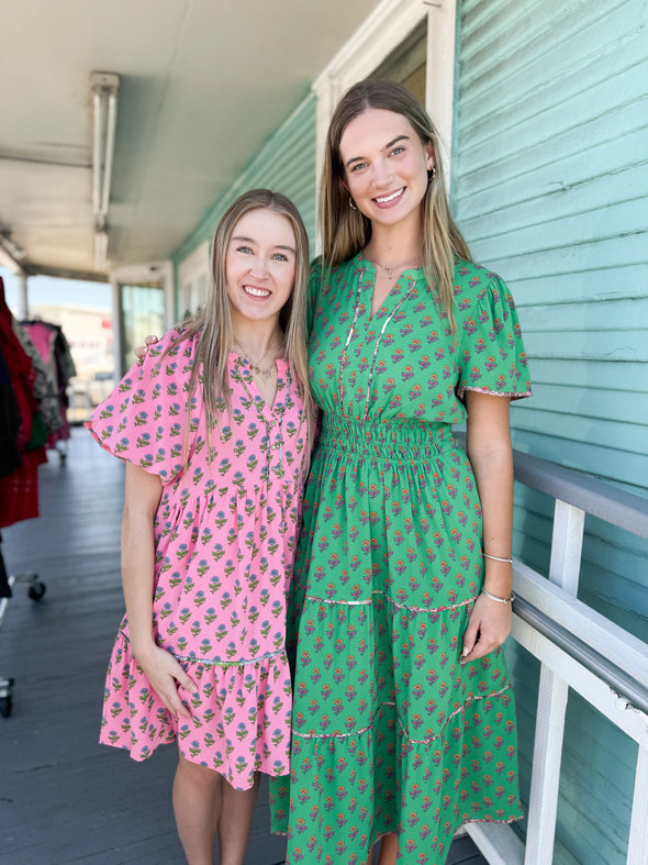 The Fleur Floral Maxi-Green