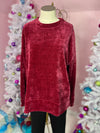 burgundy chenille sweater