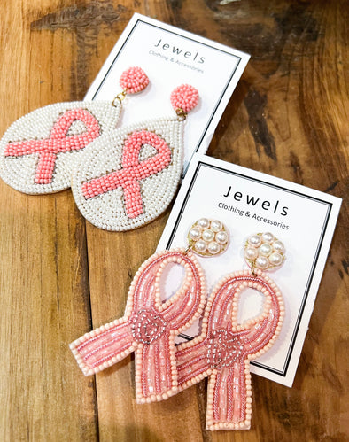 breast cancer awareness earrings