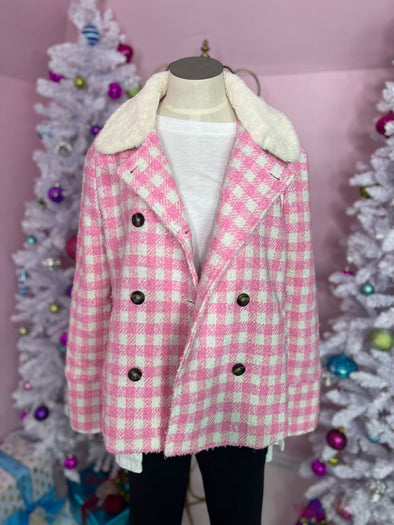pink gingham jacket