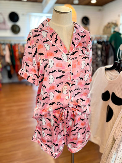 Hey Boo Silk Pajamas