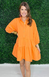 Orange mini dress