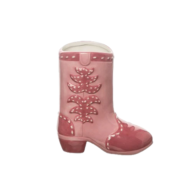 Ceramic Pink Boot Vase-Pink