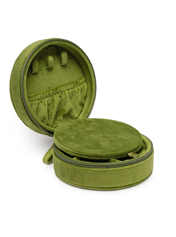 The Martini Jewelry Zip Case-Olive Green