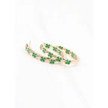 The Shamrock Hoop Earring-Gold