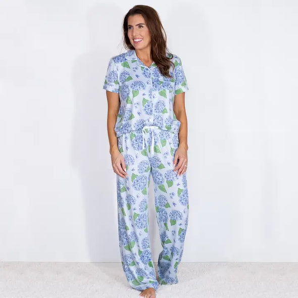 The Hydrangea PJ Pant Set-Blue