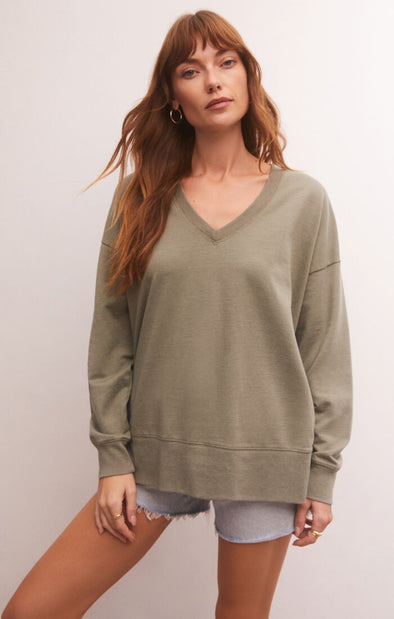 green oversized sweatshirt 