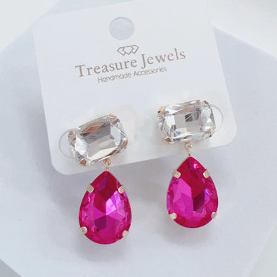 pink jewel earrings 