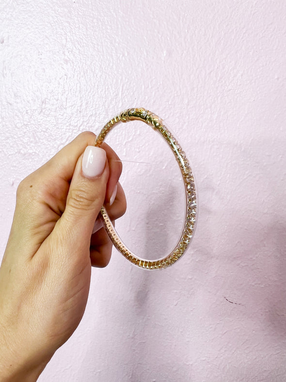Gold Rhinestone Acrylic bracelet