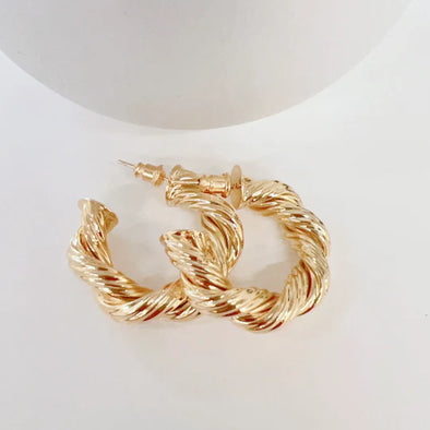 braided gold hoops 