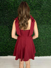 back of maroon dress