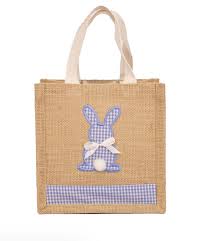 The Gingham Bunny Tote-Blue