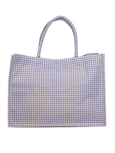 The Gingham Classic Tote-Blue/White