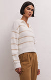White and tan stripe Z Supply Sweater