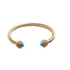 Gold Rope Bracelet with Turquoise Tip 